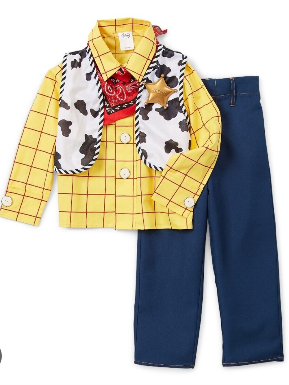 Disney Toy Story Sheriff Woody Costume Boys 5/6 Shirt Pants 2 Piece
